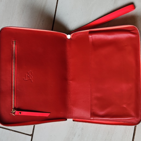 Christian Louboutin Neon Studded Leather Pouch - Picture 7 of 10